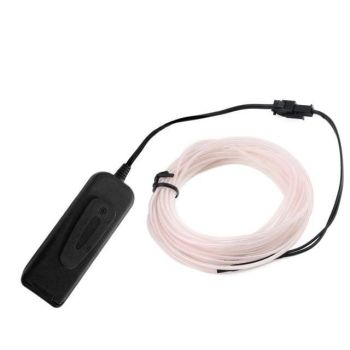 House Of Dasein El Wire Glowing Neon Diy Decorations Dance Party Costumes 1M / 3M 5M - White - 3M