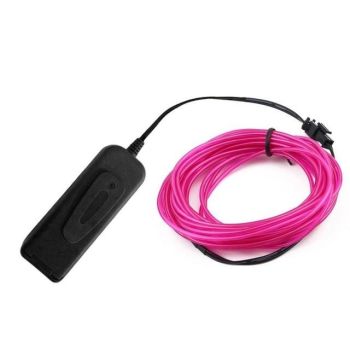 House Of Dasein El Wire Glowing Neon Diy Decorations Dance Party Costumes 1M / 3M 5M - Purple - 5M