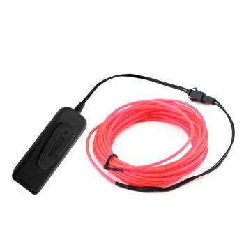 House Of Dasein El Wire Glowing Neon Diy Decorations Dance Party Costumes 1M / 3M 5M - Pink - 1M