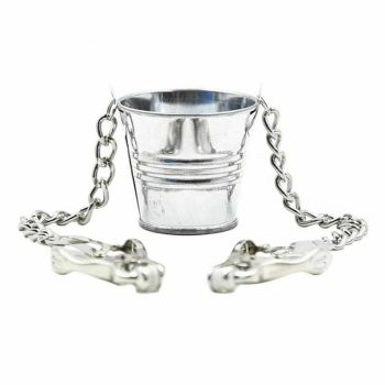 House Of Dasein Bucket Nipple Clamps Weight Torture Breast Bondage Kink Fetish Restraints - Silver