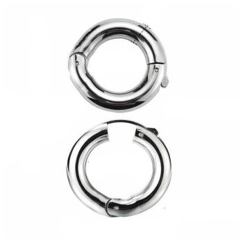 House Of Dasein Stainless Steel Ball Stretcher Penis Metal Cock Ring For Men - Large