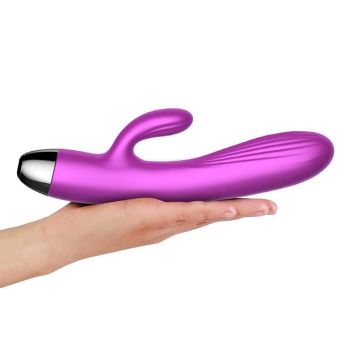 House Of Dasein Purple Rabbit Vibrator Waterproof Usb Rechargeable 10 Modes Silicone - Purple