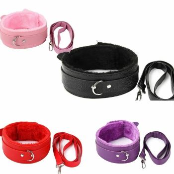 House Of Dasein Soft Collar And Leash Set For Bdsm Beginners Kink Fetish - Purple
