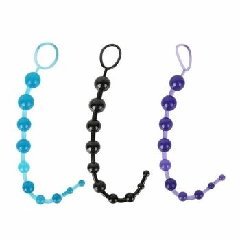 House Of Dasein Flexible 31Cm Colourful Anal Beads String Butt Plug - Blue