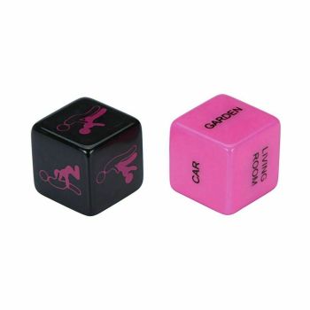 House Of Dasein 2Pcs Sexy Adult Games Black And Pink Dice - Black