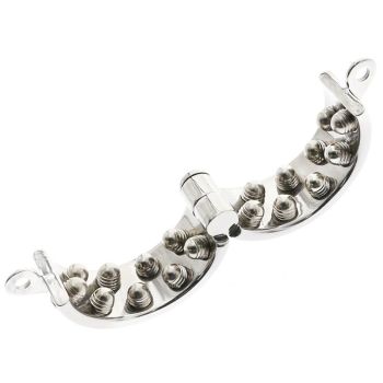 House Of Dasein Round Spike Metal Cock Ring Scrotum Pendant Male Bdsm Chastity Device - Silver