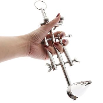House Of Dasein Ultimate Male Lockdown Multi Functional Stainless Steel Chastity Metal Anal Plug Bdsm - Silver