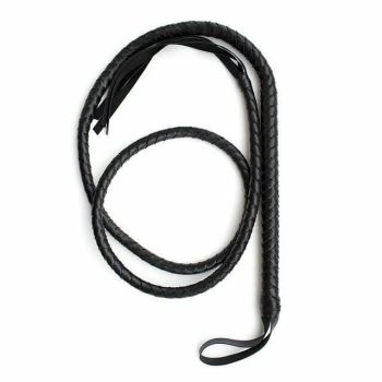 House Of Dasein Black Red Snake Whip 210Cm Impact Play Spanking Bondage Kink Fetish - Black