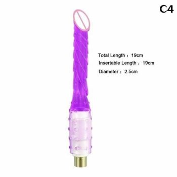 House Of Dasein 28 Types Pink Purple Dildos A2 / F2 Sex Machine Attachments - Purple - C4
