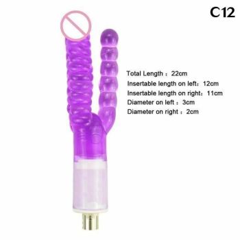 House Of Dasein 28 Types Pink Purple Dildos A2 / F2 Sex Machine Attachments - Purple - C12