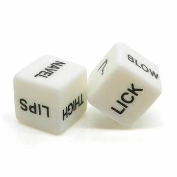 House Of Dasein Novelty Adult Games Double Dice Set Action With Body Part - White