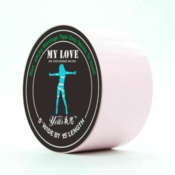 House Of Dasein 15M Bondage Tape Bdsm Adult Toys Easy Restraints Gags - Pale Pink