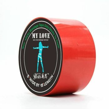 House Of Dasein 15M Bondage Tape Bdsm Adult Toys Easy Restraints Gags - Red