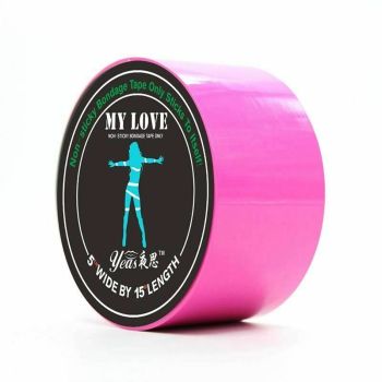 House Of Dasein 15M Bondage Tape Bdsm Adult Toys Easy Restraints Gags - Hot Pink