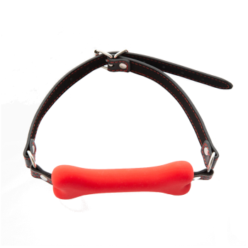 House Of Dasein Silicone Bone Gag Puppy Pet Play Bondage Kink Bdsm Fetish Restraints - Red