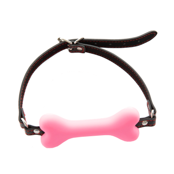 House Of Dasein Silicone Bone Gag Puppy Pet Play Bondage Kink Bdsm Fetish Restraints - Pink