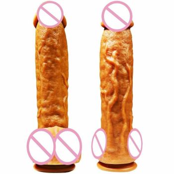 House Of Dasein 7Cm Thick Soft Flexible Big Liquid Silicone Dildo Sex Toys For Women - Gold