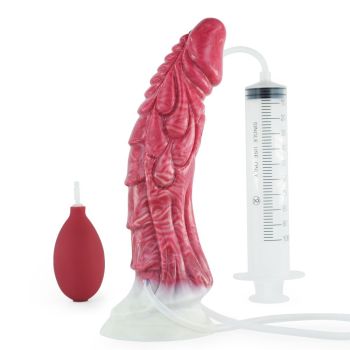 House Of Dasein 22.7Cm Liquid Silicone Suction Cup Rosy Thick Dildo Sex Toys - Red