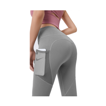 Hod Health & Home High Waist Tummy Control Yoga Leggings With Pocket For Women - Sea Rock Grey - L