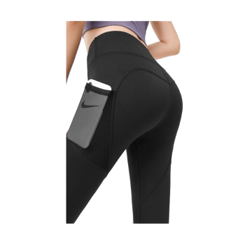 Hod Health & Home High Waist Tummy Control Yoga Leggings With Pocket For Women - Black - S