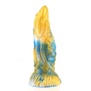 House Of Dasein Black Tortoise 2108 Fantasy Beast Mythical Advanced Dildo Men Women - Light Blue-Yellow - 19Cm - Taurus