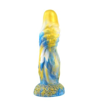 House Of Dasein Ancient Divine Gu Carving 2100 Fantasy Beast Mythical Advanced Dildo Men Women - Light Blue-Yellow - 19Cm - Taurus