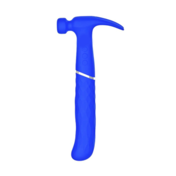 House Of Dasein Novelty Double Ended Hammer Rechargeable Triple Vibrator Female Sex Toy - Blue - G-Spot Curved End