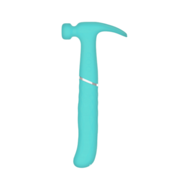 House Of Dasein Novelty Double Ended Hammer Rechargeable Triple Vibrator Female Sex Toy - Light Green - G-Spot Curved End