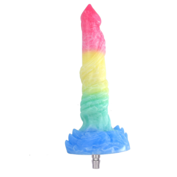 House Of Dasein Colourful Rainbow Big Dildo Vac U Lock Attachments For Automatic Sex Machine - Rainbow - N5033