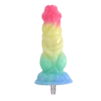 House Of Dasein Colourful Rainbow Big Dildo Vac U Lock Attachments For Automatic Sex Machine - Rainbow - N5038