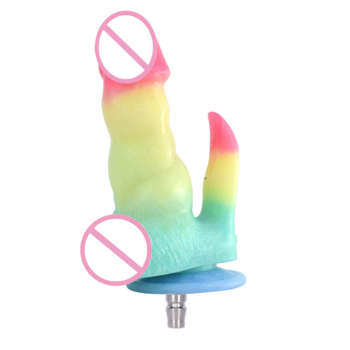House Of Dasein Colourful Rainbow Big Dildo Vac U Lock Attachments For Automatic Sex Machine - Rainbow - N5041