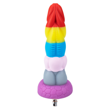 House Of Dasein Rainbow Liquid Silicone Suction Cup Colourful Dildo - Vac-U-Lock