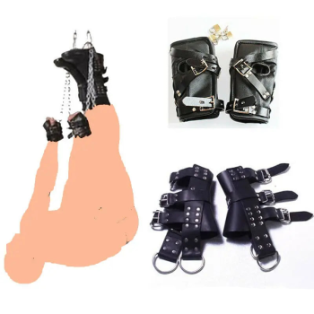 House Of Dasein Leather Bdsm Bobdage Set Hang Foot Harness Restraints Adult Games Suspension Sm Sex Toys For Couples Women - Set