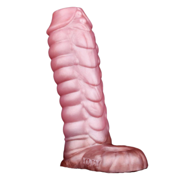 House Of Dasein Luminous Sheath Fantasy Ribbed Dragon Penis Sleeve Sex Toys Stretch Enlarge Cock - Brown