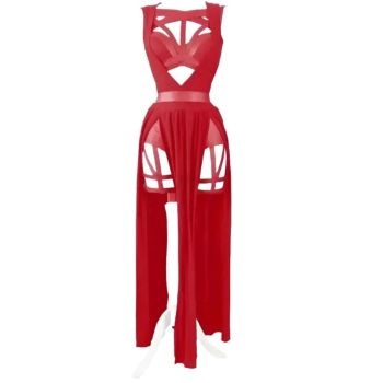 House Of Dasein Anime Yor Forger Cosplay Lingerie Nightdress Sleeveless Bandage Vest Dress Mesh Pajamas - M - Style 2