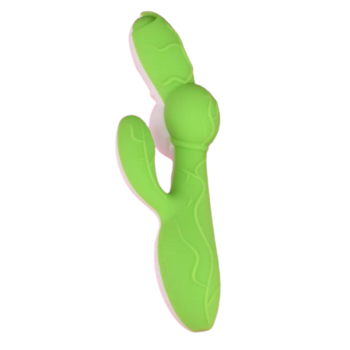 House Of Dasein Silicone Av Rabbit Vibrator Realistic Dildo Clit Masturbate Prostate Massage Sex Toys - Green White