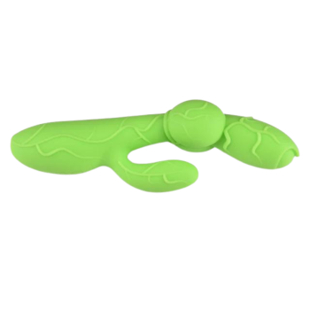 House Of Dasein Silicone Av Rabbit Vibrator Realistic Dildo Clit Masturbate Prostate Massage Sex Toys - Green
