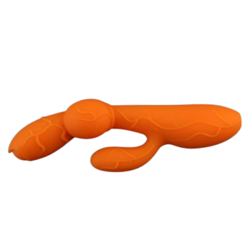 House Of Dasein Silicone Av Rabbit Vibrator Realistic Dildo Clit Masturbate Prostate Massage Sex Toys - Orange