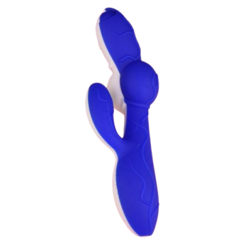 House Of Dasein Silicone Av Rabbit Vibrator Realistic Dildo Clit Masturbate Prostate Massage Sex Toys - Dark Blue White