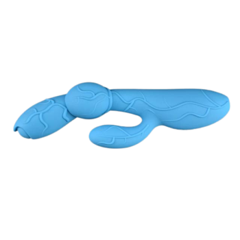 House Of Dasein Silicone Av Rabbit Vibrator Realistic Dildo Clit Masturbate Prostate Massage Sex Toys - Blue