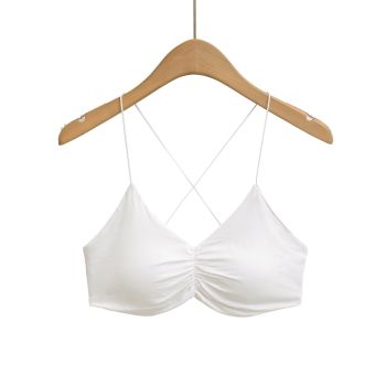 House Of Dasein Bare Back Cross Inner Sling Strapless Top - White - S