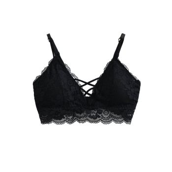 House Of Dasein Sexy Lace Backless Mini Camisole - Black