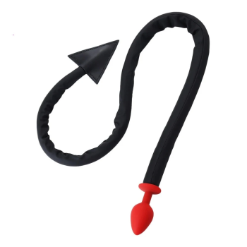 House Of Dasein Black Devil Anal Plug Whip Silicone Butt Tail Cosplay Plugtail 109Cm Sex Adult Games Toys For Couples