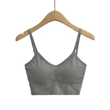 House Of Dasein Integrated Bra With Breast Pad For Women - Charcoal Gray