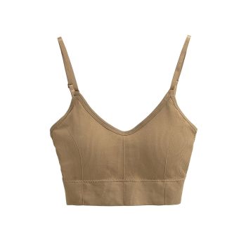 House Of Dasein Integrated Bra With Breast Pad For Women - Khaki