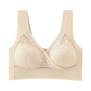 House Of Dasein High End Seamless Large Size Bra For Women Lace Backless Cupless Thin Style - Flesh Color - 3L