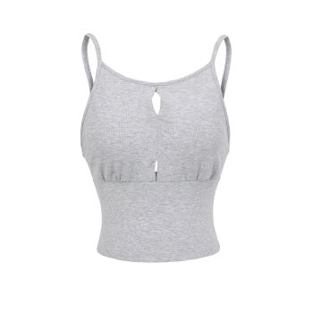 House Of Dasein Hollow Vest Lingerie For Women - Flower Gray - S