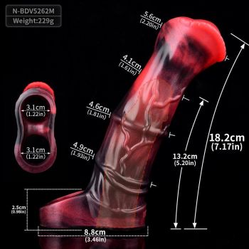 House Of Dasein Kingdon Fantasy Vibrator Penis Sleeves 18.2 Cm X 5.6