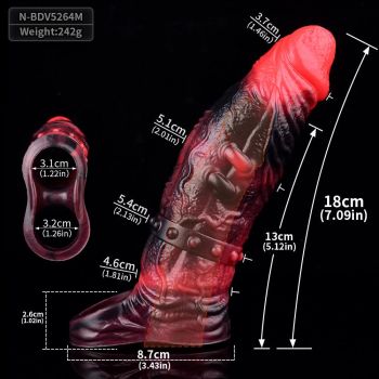 House Of Dasein Kenward Fantasy Vibrator Penis Sleeves 18Cm X 5.4Cm