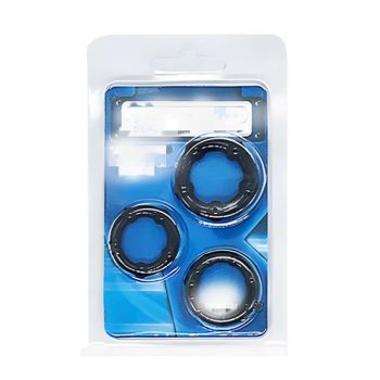 House Of Dasein 3Pcs/Set Silicone Penis Rings Adult Supplies Male Ejaculation Delay Cock Rubber Lasting Bondage Erection Sex Toys For Men - Black - Granule